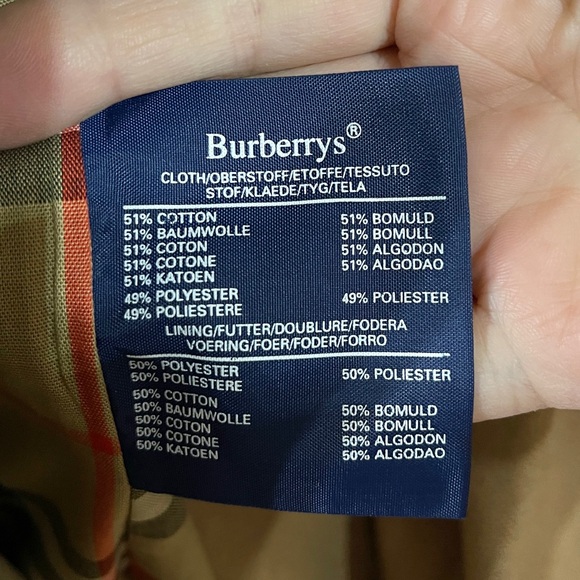 Vintage Burberrys of London Trench Coat Wool Liner Nova Check UK 10 Petite - Picture 9 of 12